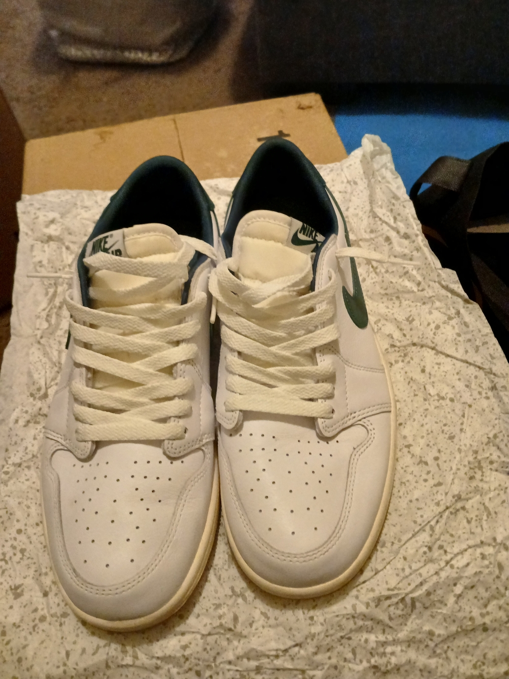 Jordan One Retro Low OG Oxidize Green Women Size 10.5 Men Size 8.5 Excellent Con